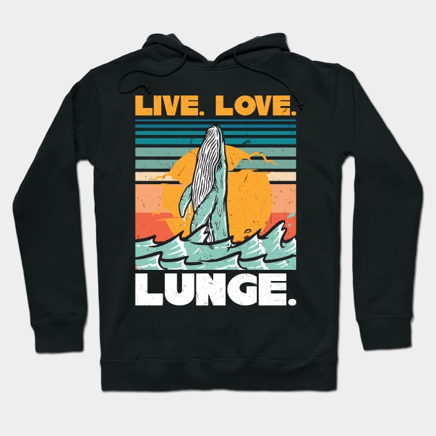 Live. Love. Lunge. - Whale Hoodie by Peco-Designs